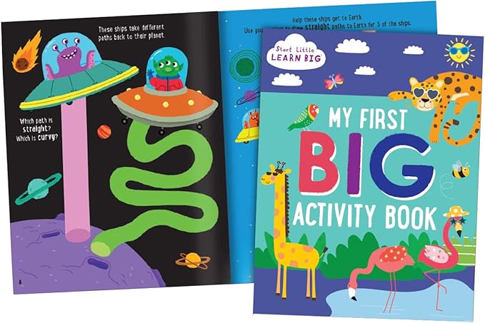 Parragon My First Big Activity Box for Kids Ages 3-5: Wipe Clean Boards, Activity Book, Game Cards, Reusable Stickers & Dry Erase Markers - Mazes, Search & Find, Games, & More!