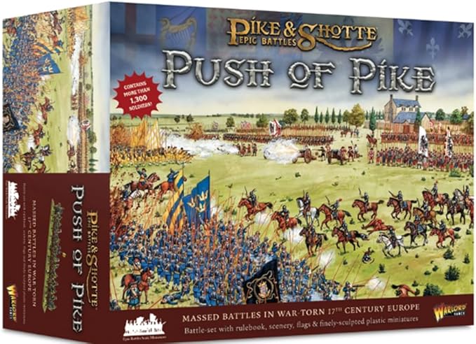 Warlord Pike & Shotte Epic Battles Push of Pike Game - Role Playing Strategy Board Games for Adults, Table Top 17th Century Strategic Wargaming Kit - Tabletop Military History RPG with Terrain