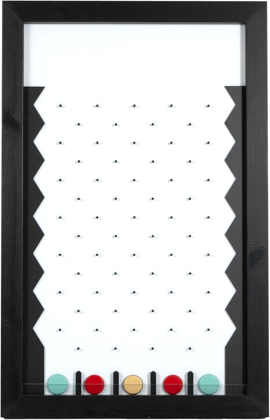 Ilyapa Large Prize Drop Board Game - 18x28 Inch Portable Penny Drop Game for Events and Trade Show - Wooden A-Frame Whiteboard Sign, Eraser