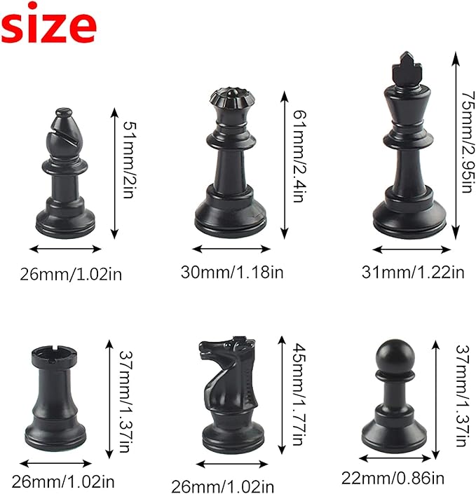 Andux Chess Game Set Chess Pieces and Rollable Board XQTZ-01 (Green,42x42cm)