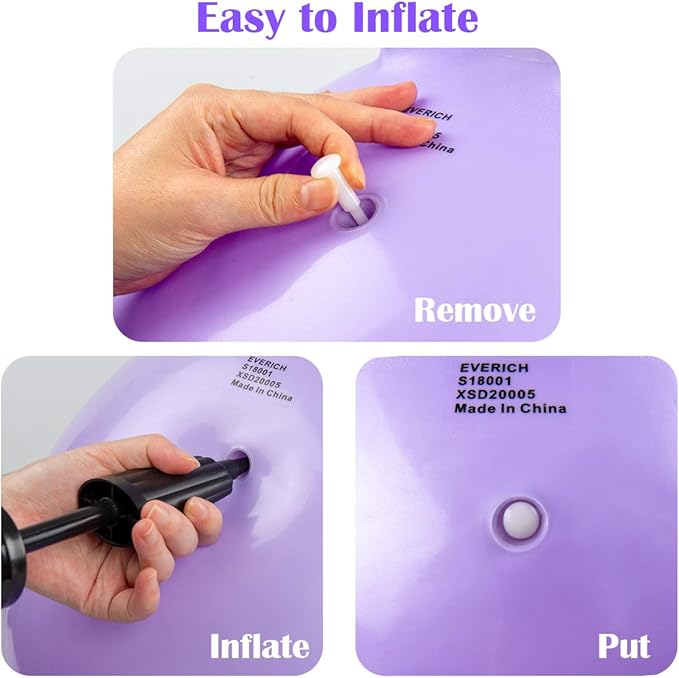 EVERICH TOY Hopper Ball, Unicorn Hopping Toys for Kids, 20 Inch Bouncy Ball with Handle, Purple Inflatable Bouncing Hoppity Hop Toys for Boys and Girls Gifts