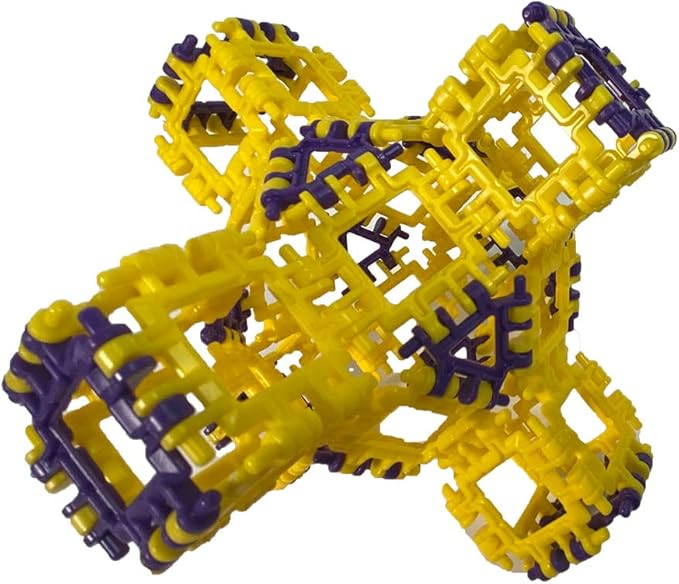 That Hinge Toy 150 Piece Yellow + Pink Set, Dinosaur + More STEM Construction Toy Building Set