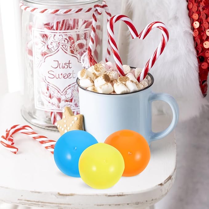 Amosfun 50pcs Gumball Vending Machine Capsules - 1.7 Inch Empty Colored Round Capsules Plastic Containers for Prizes Party Favors Goodie Bag Fillers