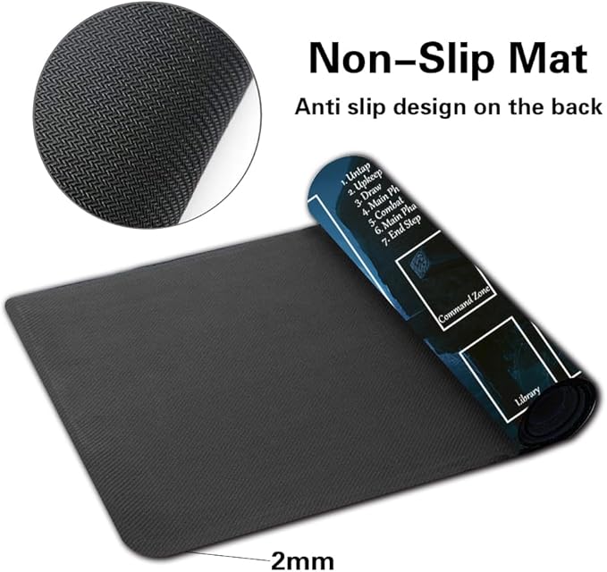 Board Game MTG Playmat Games Size 60X35 cm CCG Compatible for TCG RPG CCG Play mats (Vampire-Nighthawk-Zone)