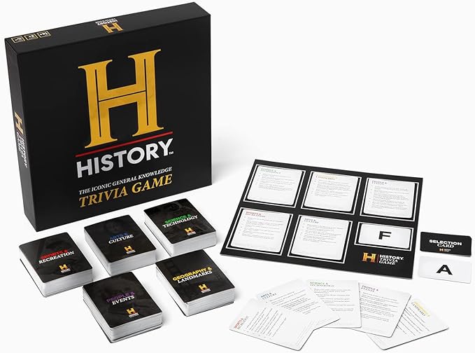 HISTORY Channel Trivia Game - 2000+ Fun General Knowledge Questions for Adults, Family and Teens in The Pursuit of Trivial Knowledge - Perfect Super Trivia for Board & Card Games Night with your Group
