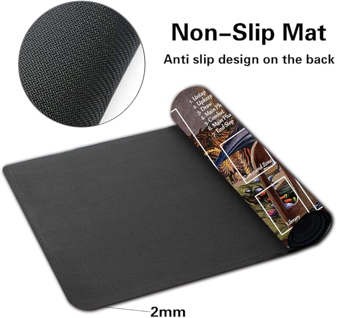 Board Game MTG Playmat Games Size 60X35 cm CCG Compatible for TCG RPG CCG Play mats (SLIVERS-Playing-Poker - (2) - -Zone)