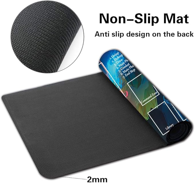 Board Game MTG Playmat Games Size 60X35 cm CCG Compatible for TCG RPG CCG Play mats (OMNATH, LOCUS of Creation-Zone)