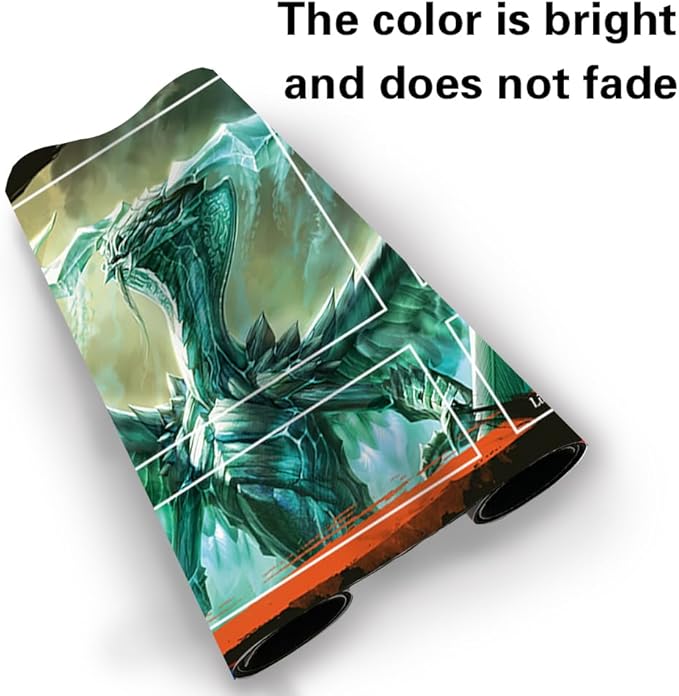 Board Game MTG Playmat Games Size 60X35 cm CCG Compatible for TCG RPG CCG Play mats (UGIN, The Spirit Dragon-Zone)