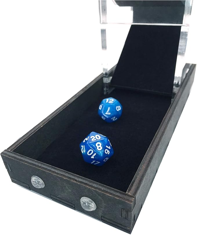 C4Labs Tall Velvet Lined Dice Tower - Softer Sound - Color Options (Tower w/Black Tray)