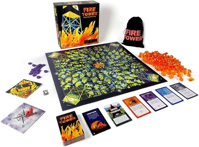 Fire Tower Board Game Standard Edition - Fight fire with fire in This Fast paced Competitive Game | Easy to Learn | 15-30 min