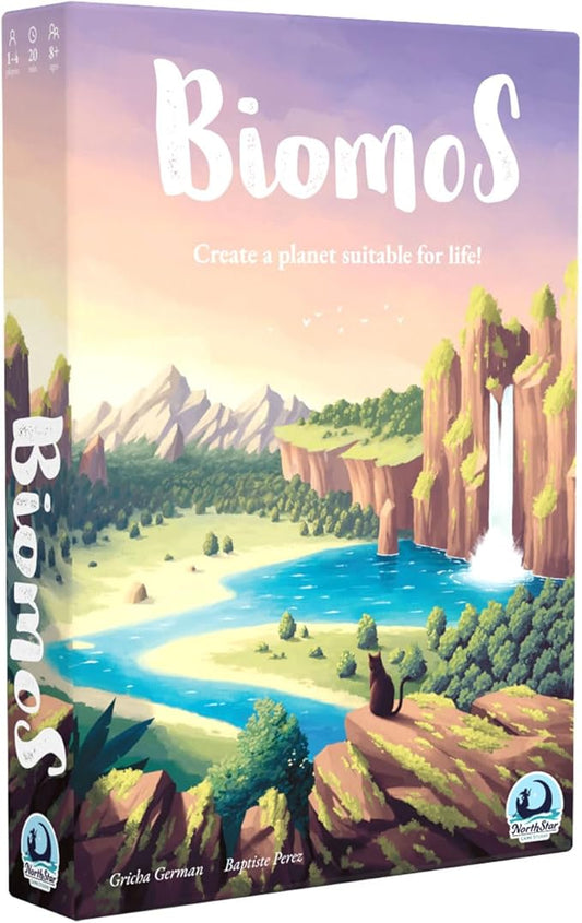 Northstar Game Studio Biomos Board Game | Easy to Learn Strategy Game for Adults, Kids, Families, Couples or Solo | Create Planets Filled with Life | 1-4 Players - 20 mins - Age 8+