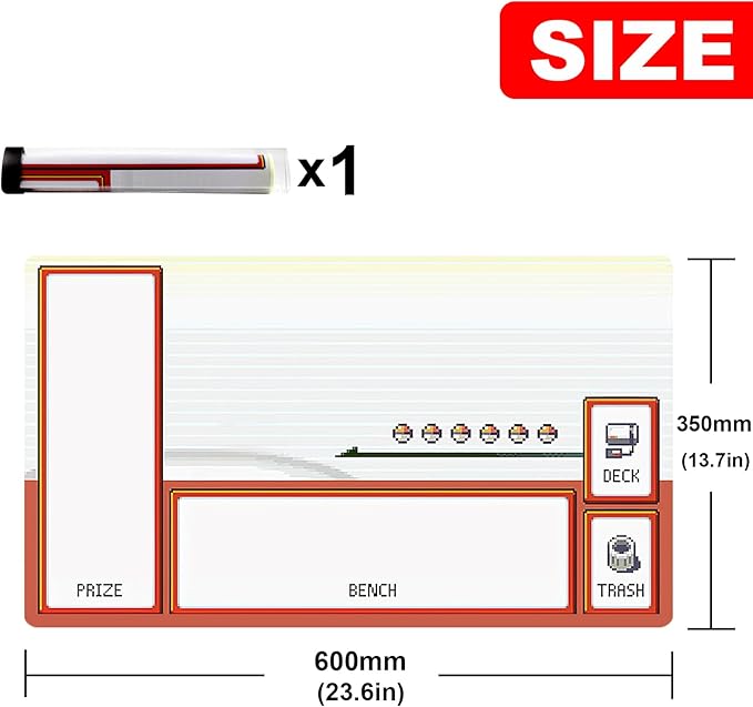 playmat Duel Mat Gaming Competition Pad Mat Card Binder Deck 23.6x13.7in