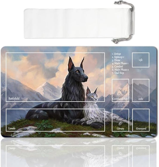 Board Game MTG Playmat Games Size 60X35 cm CCG Compatible for TCG RPG CCG Play mats (RIN and SERI, INSEPARABLE-Zone)