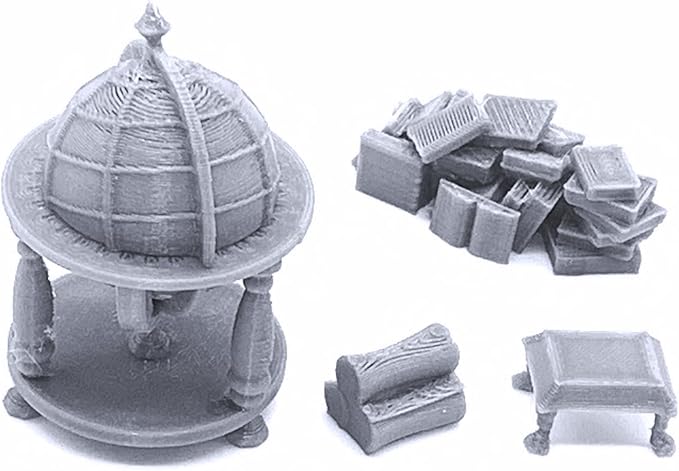 Library Furniture - DND Terrain Compatible with Dungeons and Dragons, 28mm Miniature Wargaming, Tabletop RPGs, Wargame Scenery