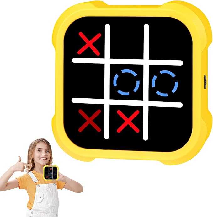 Electronic Tic Tac Toe Game - Electronic Puzzles Portable Handheld Games, 3-in-1 Tic Tac Toe Bolt Game Travel Tic Tac Toys for Educational Memory Growth, Infinite Tic-Tac-Toe Board Games for Ages 3+