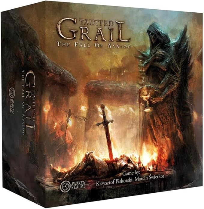 Tainted Grail The Fall of Avalon Board Game CORE BOX - Epic Story-Rich Survival & Exploration, Arthurian & Celtic Mythology, Ages 14+, 1-4 Players, 2-3 Hour Playtime, Made by Awaken Realms