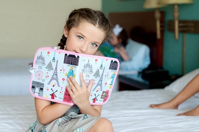 Jaq Jaq Bird Erasable Doodle Pad for Kids,Reusable Mess-Free Coloring and Toddlers Learning Toys-Chalkboard and Drawing Books-Includes 4 ButterSitx Chalks-Paris