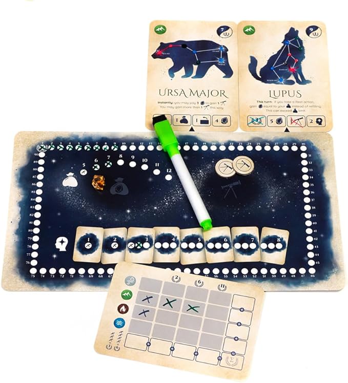 Games Astra - Constellation Discovery Base Game for 2-5 Players | Tactical Bidding & Star Exploration | Quick to Learn, Great for Families