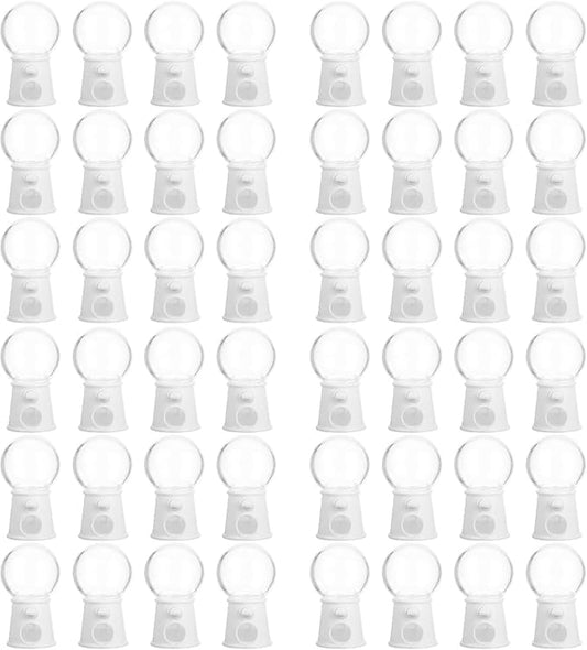 Garneck 48 Pcs Mini Machine Cute Gumball Machine Kids Party Toys Jelly Candy Arcade Game Machine Mini Candy Dispenser Valentine Candy for Snack Child Plastic Personality White, Whitex4pcs, 12RF23152R