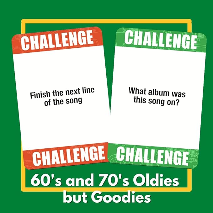 Lyrically Correct 60's and 70's Oldies but Goodies Music Trivia for Friends, Fun Party Game for Adults, Family Game Night, Finish The Lyrics Challenge