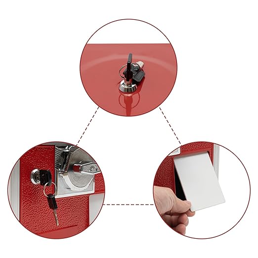 25 Cents Coin Operated Vending Machine, 20.87" Height Commercial Candy Gumball Machine Huge Load Capacity Candy Vending Machine, Big Capsule Vending Machine for 1.77-1.97in Ball Diameter (Red)