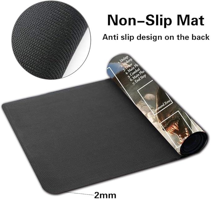 Board Game MTG Playmat Games Size 60X35 cm CCG Compatible for TCG RPG CCG Play mats (Apocalypse Hydra-Zone)