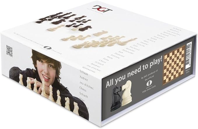 DGT Chess Starter Box Grey - for Ages 3 and Up, 2 Players