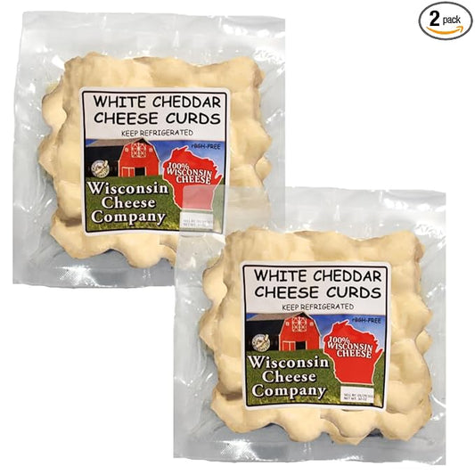 Wisconsin Cheese Company - 100% Wisconsin White Cheddar Cheese Curds 10 oz. (Pack of 2)