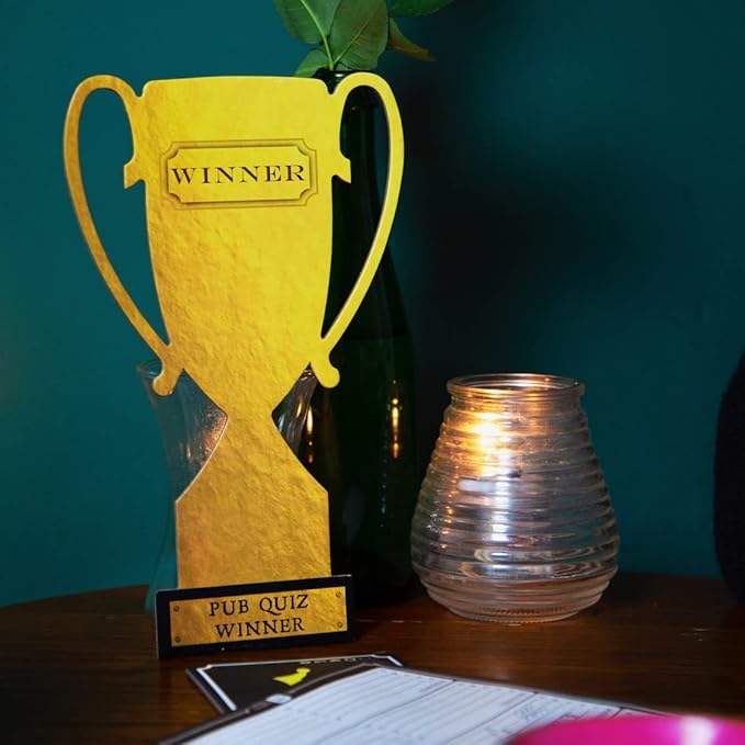 Talking Tables Pub Quiz Game Cards & Score Board Poster Host Your Own Games Night, Competitive After Dinner Party, General Knowledge Trivia Questions & Answers, Host-PUBQUIZ-V4