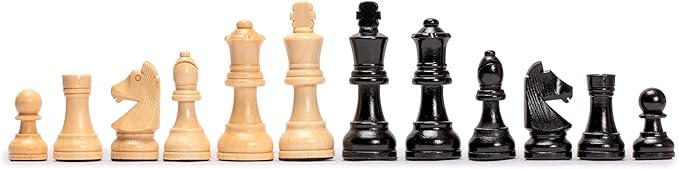 Husaria Staunton Tournament No. 5 Chessmen with 2 Extra Queens and Wooden Box, 3.6-inch Kings