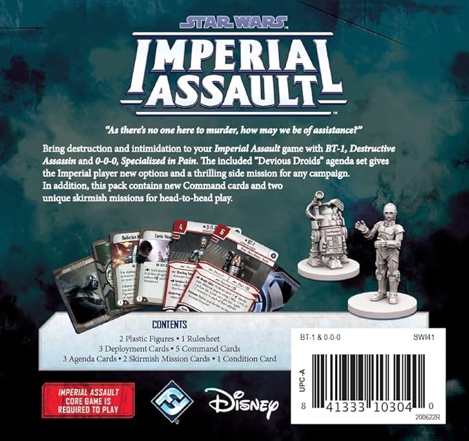 Fantasy Flight Games Star Wars Imperial Assault Board Game BT-1 and 0-0-0 VILLAIN PACK - Epic Sci-Fi Miniatures Strategy Game for Kids and Adults, Ages 14+, 1-5 Players, 1-2 Hour Playtime,