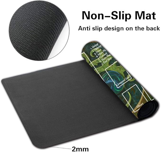 Board Game MTG Playmat Games Size 60X35 cm CCG Compatible for TCG RPG CCG Play mats (Simic-Cluestone-Zone)