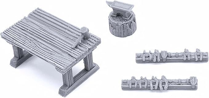Smithy Tools - DND Terrain Compatible with Dungeons and Dragons, 28mm Miniature Wargaming, Tabletop RPGs, Wargame Scenery
