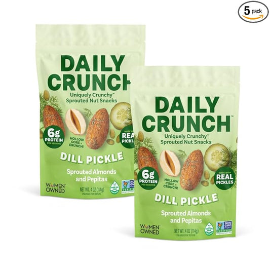 Daily Crunch, Zero Seed Oils, Gluten Free, 4oz (2 Pack, Dill Pickle)