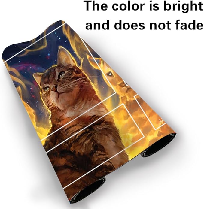 Board Game MTG Playmat Games Size 60X35 cm CCG Compatible for TCG RPG CCG Play mats (Nine Lives-Zone)