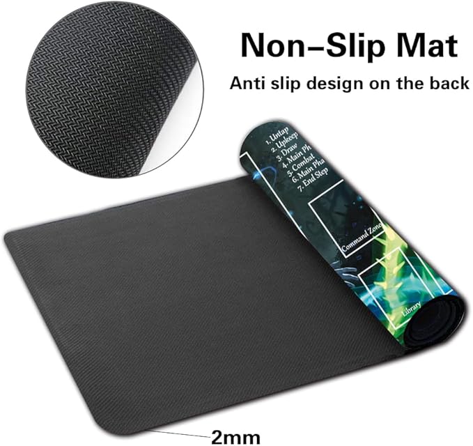 Board Game MTG Playmat Games Size 60X35 cm CCG Compatible for TCG RPG CCG Play mats (OKO,The Trickster-Zone)