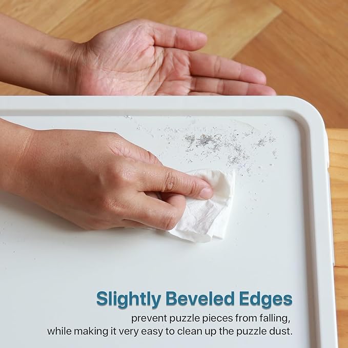 1500 Pieces Rotating Plastic Puzzle Board with Drawers and Cover, 35"x27" Portable Spinning Jigsaw Puzzle Table for Adults, Upgraded Lazy Susan, Ideal Gift for Mum