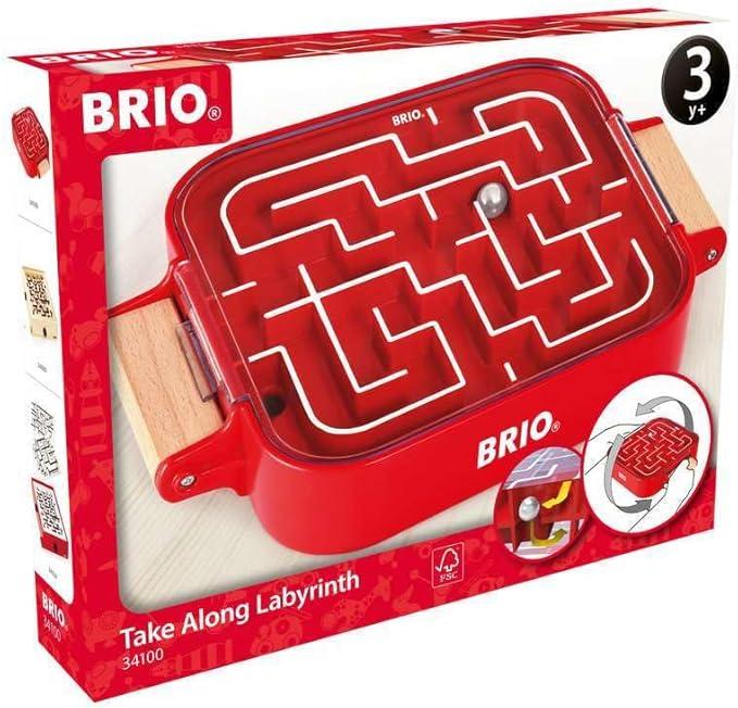 BRIO - 34100 Labyrinth Take Along | A Fun Travel Version of The Classic Labyrinth Game for Kids Ages 3 and Up