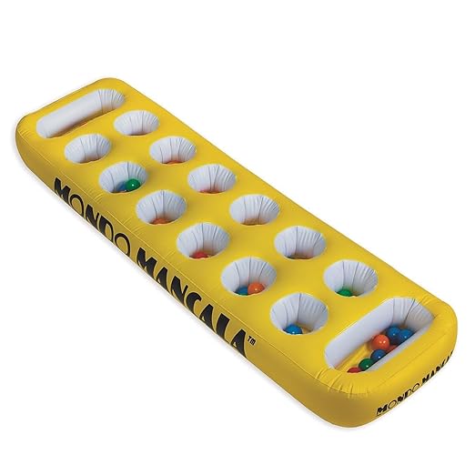 S&S Worldwide Giant Inflatable Mondo Mancala. Huge 72" x 21.4" x 6" High Inflatable Game Board with 2" Balls to Use as Stones. Whether You Play on The Floor or a Table, it is More Fun!