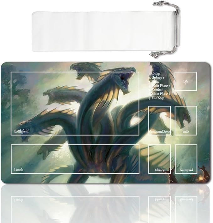 Board Game MTG Playmat Games Size 60X35 cm CCG Compatible for TCG RPG CCG Play mats (PROGENITUS(1)-Zone)