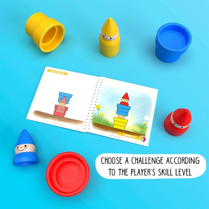 SmartGames Gnome Sweet Gnome Wooden Deduction Game for Ages 3-7 with 48 Challenges
