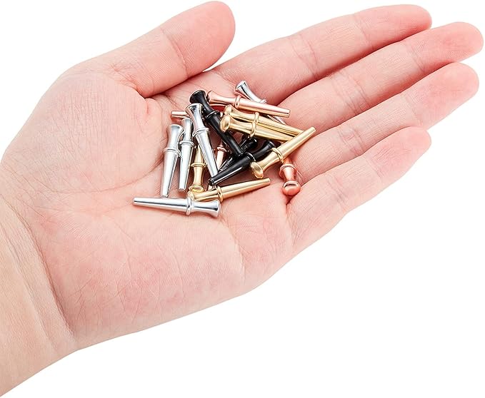 120 Pieces Metal Cribbage Pegs Crib Board Pegs 4 Colors Crib Pegs Fit 1/8 Holes with Drawstring Storage Pouch Tapered Design for Family and Friend Cribbage Traditional Board Game