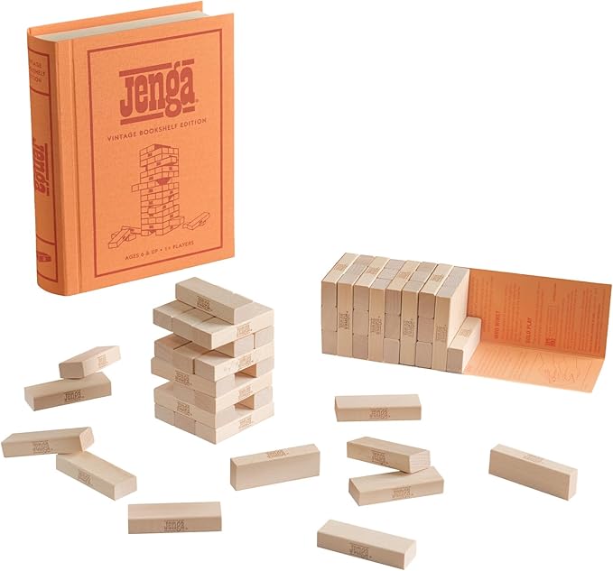 WS Game Company Jenga Vintage Bookshelf Edition