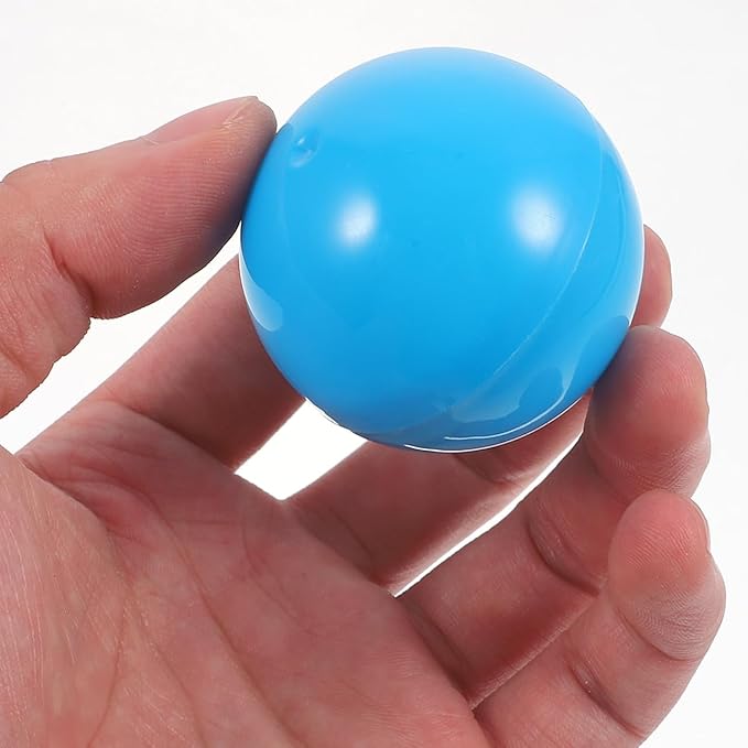 Amosfun 50pcs Gumball Vending Machine Capsules - 1.7 Inch Empty Colored Round Capsules Plastic Containers for Prizes Party Favors Goodie Bag Fillers