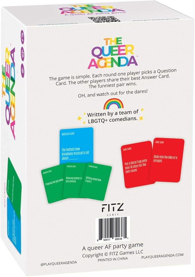 FITZ - The Queer Agenda -CardGame - LGBTQ Gifts - Gay -Games - A Brazen Party -Game - 350 Sassy -Cards - Ultimate LGBTQ Drag Race Experience - Lesbian Gifts
