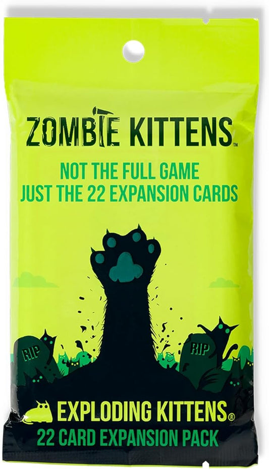 Zombie Kittens Expansion Pack by Exploding Kittens - 2-5 Players - Ages 7+ - 15 Minutes to Play - Original Game Required - Party Game, Ideal for Family Night, Kid and Adult