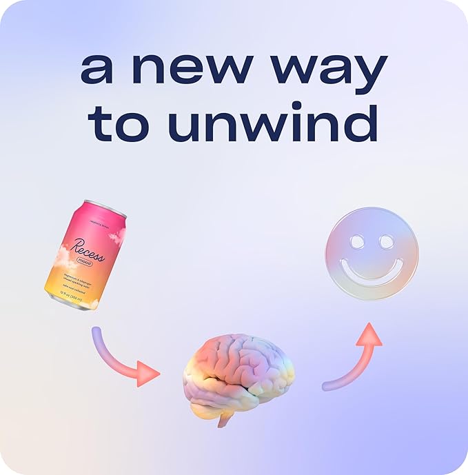 Recess Mood Magnesium & Adaptogen Drink, Relaxation Beverage, 12 ounce (Variety Pack, 12 pack)