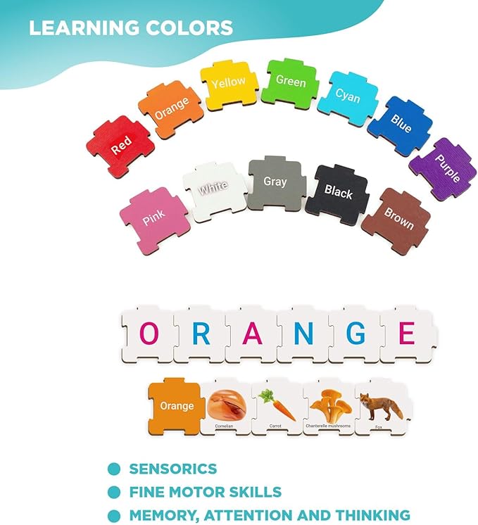 Ulanik Horizon ABC Puzzle Matching Game Toddler Montessori Toys for 3 Year Old + Preschool Wooden Board Games for Kids 4-8 Learning & Education Toys — 223 pcs