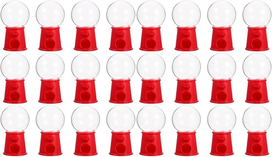Amosfun 24pcs Mini Gumball Machines Plastic Candy Bank Twist Candy Bean Vending Machine Dispenser Easter Day Party Supply 2.79 X 2.75 X 1.37 Inches