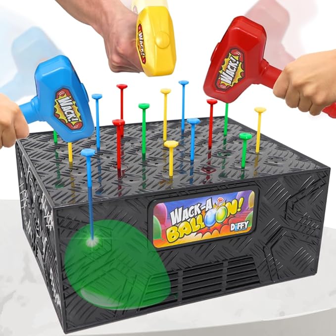 Wack A Balloon Party Edition | New & Improved Strategy Game | Bigger, Louder & More Exciting | Perfect for Parties & Game Night | Fun for Kids & Adults | Play Solo or with Friends | Ages 4+